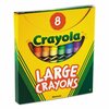 Crayola Crayon, Largeg, Tuck Box, Assorted, PK8 520080